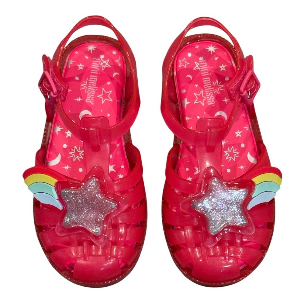 🔴 Mini Melissa Possession II pink sandals